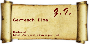 Gerresch Ilma névjegykártya